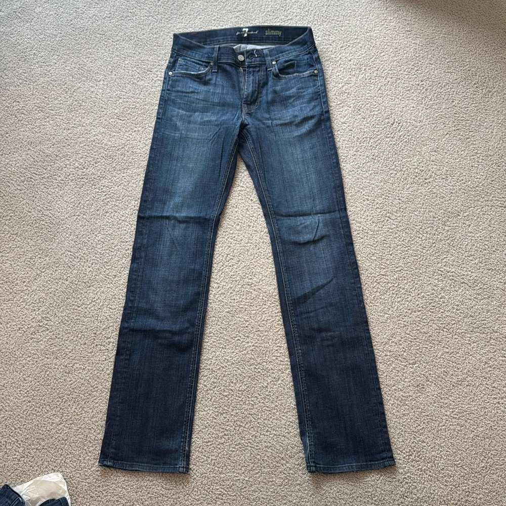 7 for all mankind dark wash jeans